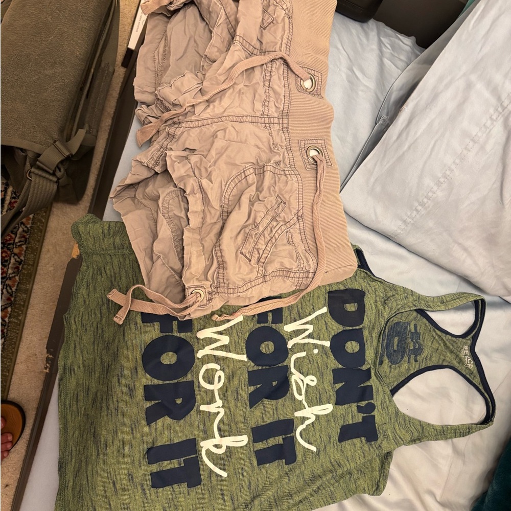A bunch of clothes and swimsuits and pants in great condition; prices negotiable